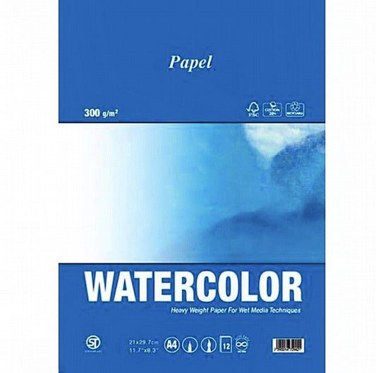 בלוק לצבעי מים נייר 300 גר מיוחד פאפל papel