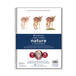 בלוק לימוד וציור חיות 12 דף שטרסמור strathmore learn and draw nature 300 gr 12 pgs 22.9/30.5 cm 25-753