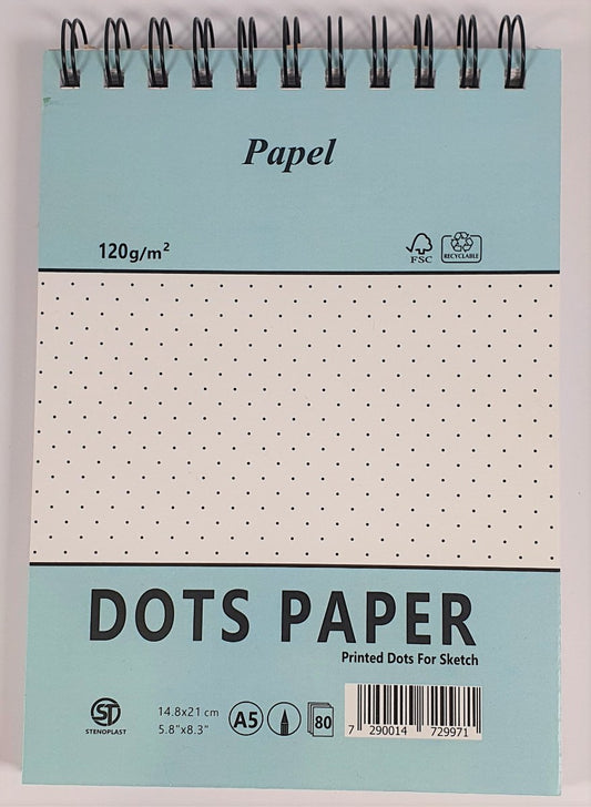 ספר סקיצות עם נקודות A5 DOTS PAD ספירל צד