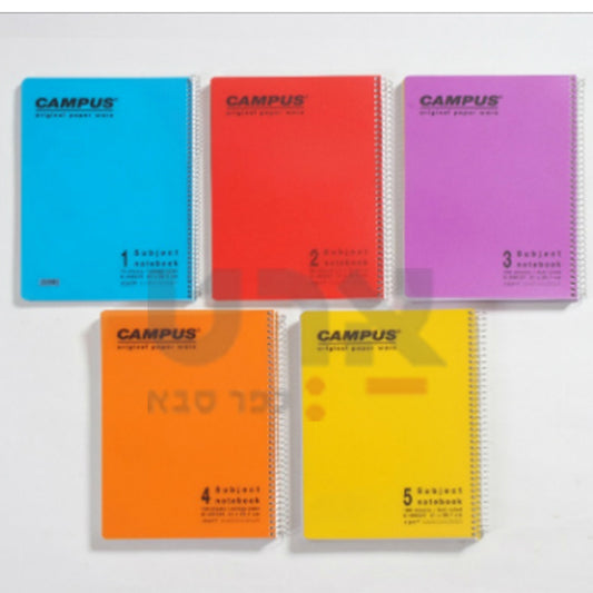 מחברת ספירלה נושאים קמפוס כריכת פלסטיק campus subjects 4A