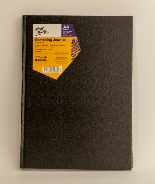 ספר/מחברת סקיצה כריכה קשה פתיחת על A4 mont marte