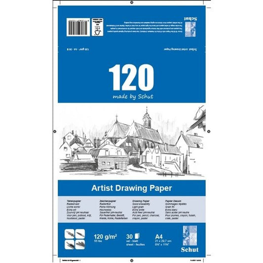 בלוק 120 גר לרישום a3 schut 30 pcs 120 gr drawing pads