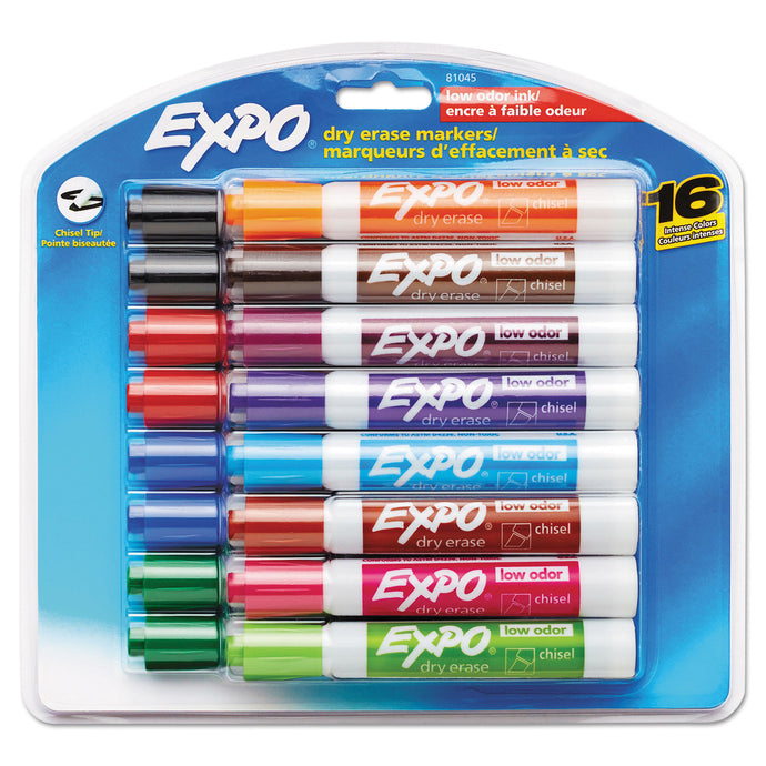 סט טושים מחיקים 16 גוונים ללוח מחיק אקספו expo dry erase markers