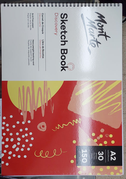 בלוק לרישום 150 גר 30 דפים 42/59.4 סמ mont marte sketch book discovery 150 g 30 sheets
