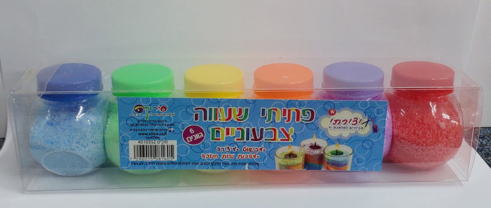 סט 6 פתיתי שעווה צבעוניים ליצירת נרות