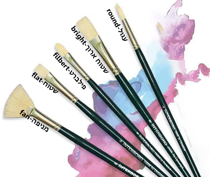 מכחול דיינסטי שטוח בריסטל ידית ארוכה dynasty flat bristel brush 1500F