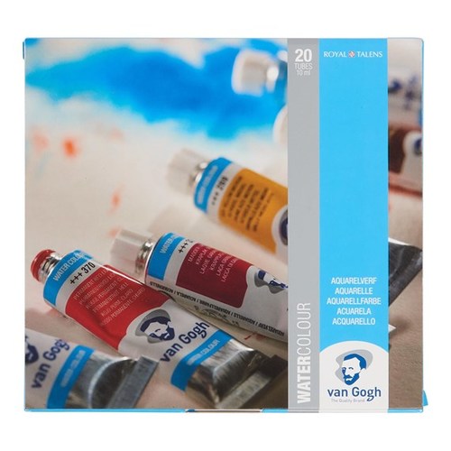 סט שפופרות מים 20יח ואן גוך talens water color set 20