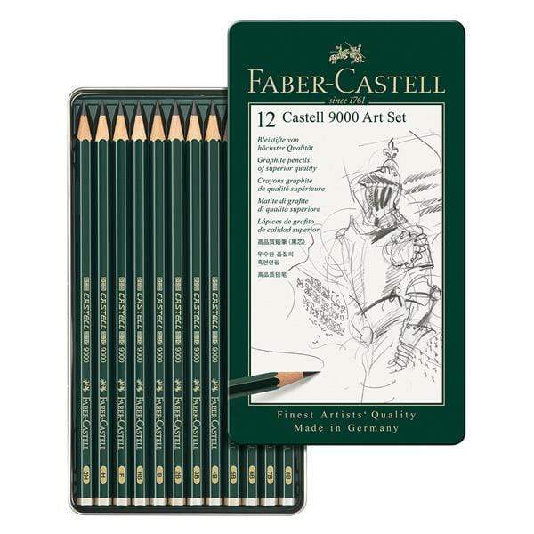 עפרון 9000 פאבר קסטל סט 12 יח רישום faber castell 12 9000 art set