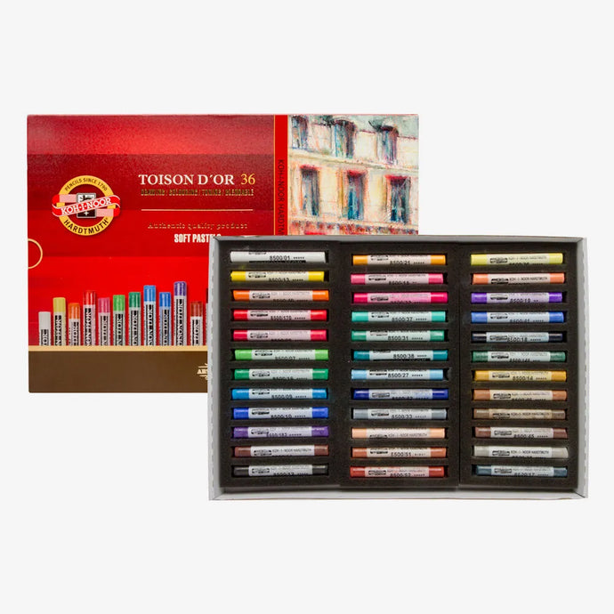 סט פסטל רך 36 יח עגול קוהינור koh i noor soft pastels 36