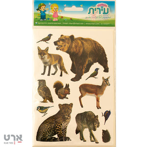 מדבקות חיות יער 10 דפים עירית