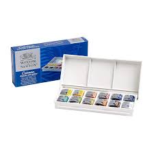 סט סקצר 12 קוביות צבעי מים Cotman winsor & newton