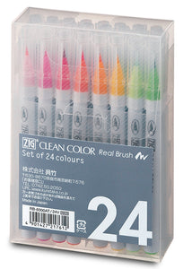 Zig Clean Color real brush סט 24 יח טושי זיג