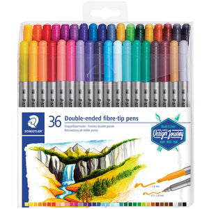 סט 36 טושים דו צדדיים שטדלר staedtler 36 double ended fiber tip pens