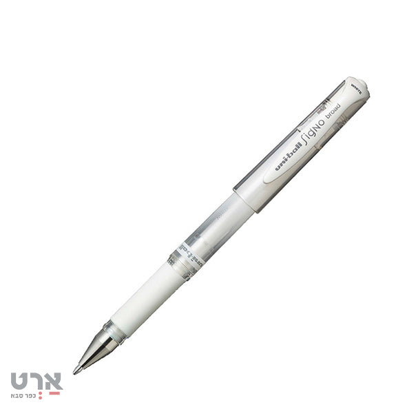 עט לבן עבה יוניבול סיגנו white pen uni-ball signo