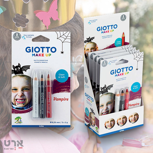 סט 3 עפרונות איפור ערפד giotto 473500