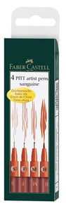 סט 4 טושים לרישום sanguine Faber castell