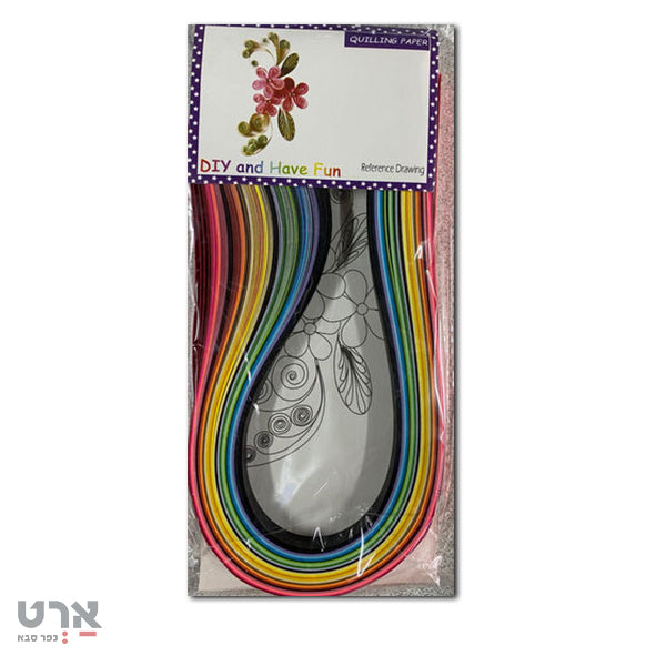 סט פסי נייר לקווילינג בצבעים שונים quilling paper