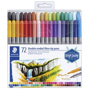 סט 72 טושים דו צדדיים שטדלר staedtler 72 double ended fiber tip pens