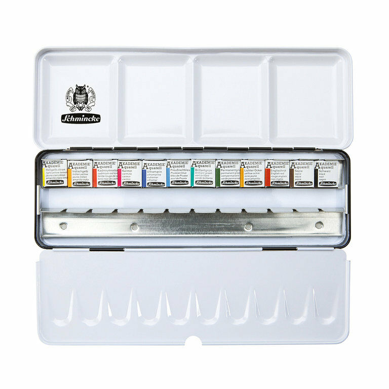 סט מים  שמינקה אקדמיה 12 קוביות schmincke 75412 akademie aquarell 12 small pans