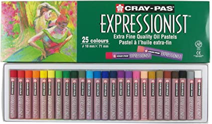 סט פסטל שמן 25 גוונים expressionist 25 colors sakura