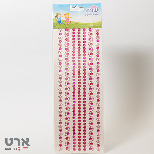 מדבקות עיצוב אבני שיבוץ ופרחים בורד GM115