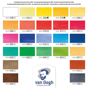 סט 24 צבעי מים של ואן גוך talens van gogh