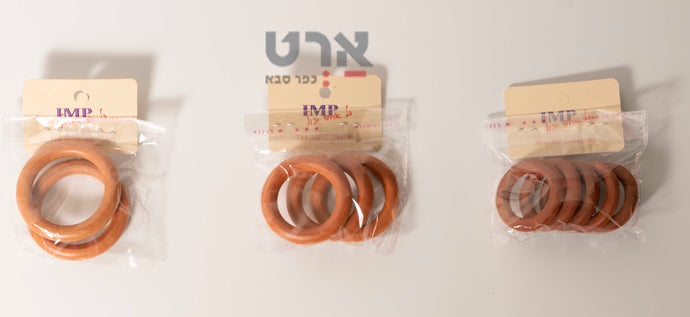 חישוק עץ חום למקרמה 4, 5 ו 6 סמ