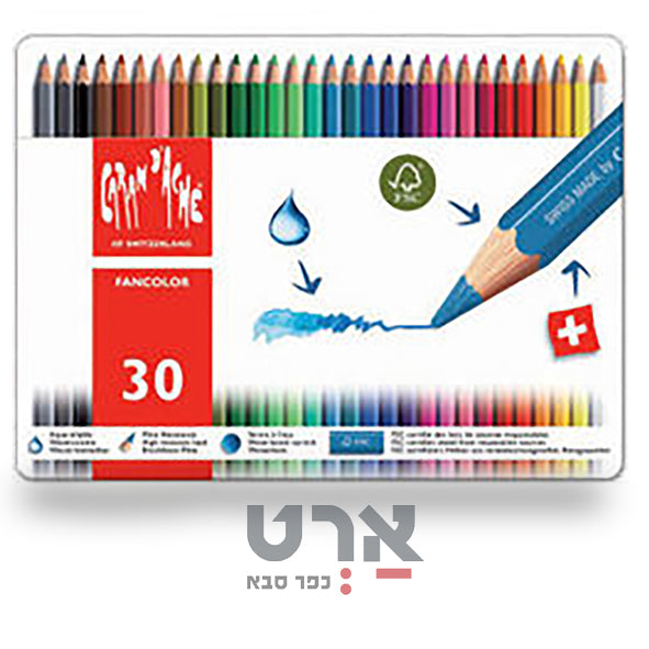 סט 30 עפרונות קרנדש fancolor caran d'Ache 128830