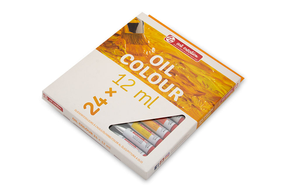 סט צבעי שמן של טאלנס 24 יחידות talens set oil color 24