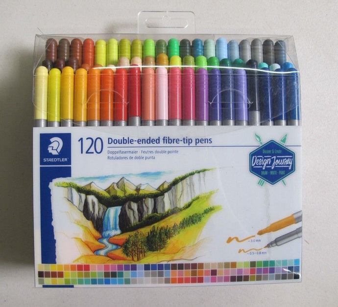 סט 120 טושים דו צדדיים שטדלר staedtler 120 double ended fiber tip pens